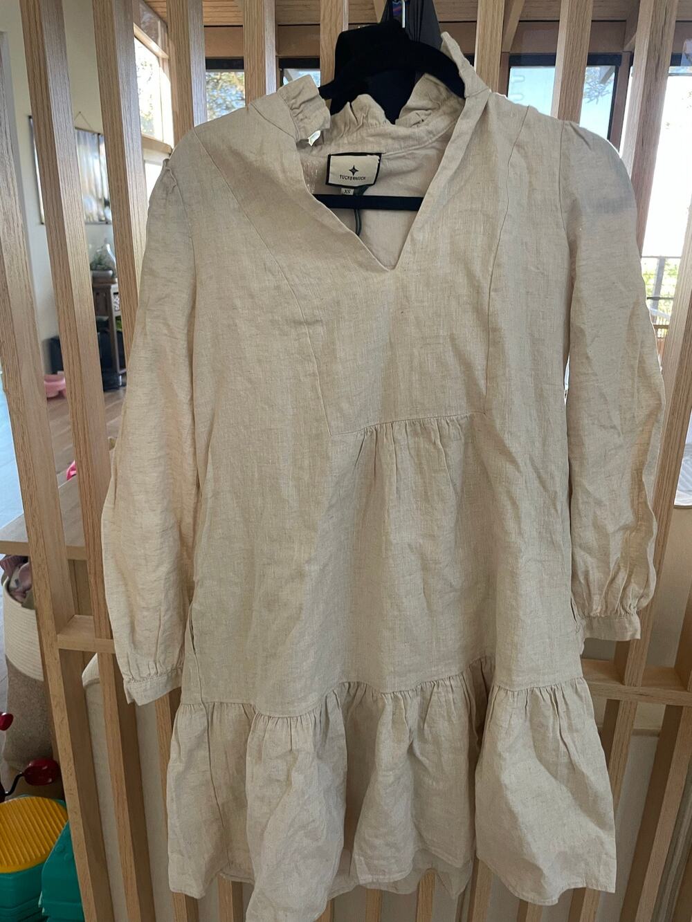 Tuckernuck Stone Linen Palmerston Dress XS - Brand new with tags